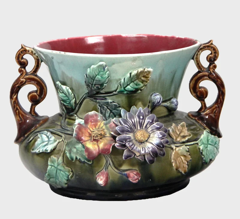 Cachepot ca 1930-1940 - Porselein › Cachepots - €95.00 - Niet gemerkte jardinière
26x17cm, 16cm hoog