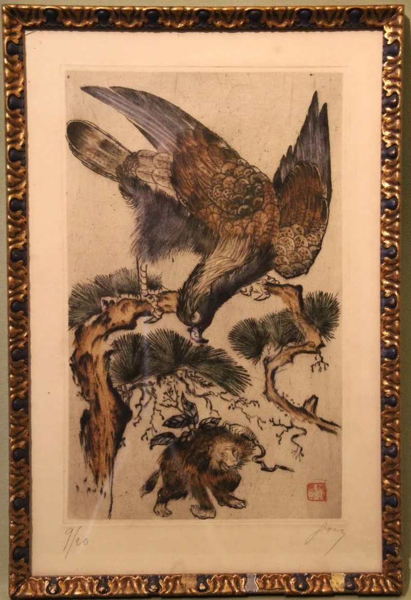 Chinese gravure - Diversen › Schilderijen en prenten - €135.00 - Ingekleurde gravure
9e exemplaar op 20 drukken
34 x 50cm, lijst inbegrepen