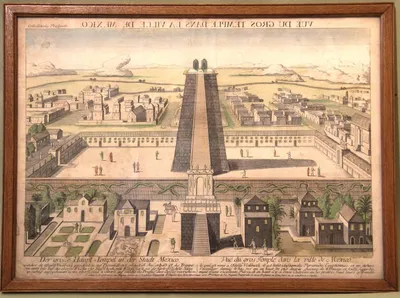 Gravure mexicaanse stad