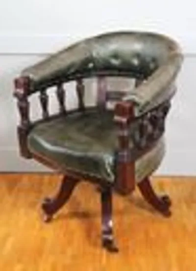 Laat victoriaanse bureaustoel thumbnail 1