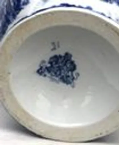 Paar blauw-witte vazen thumbnail 2