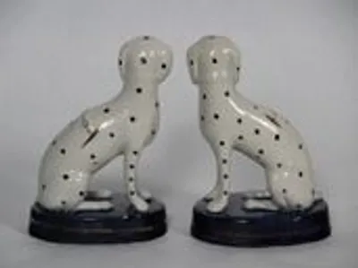 Paar Staffordshire hondjes thumbnail 2