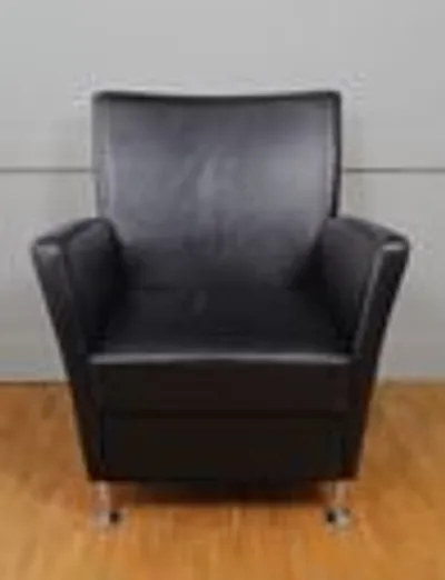 Paar vintage leder zetels Hurup thumbnail 2