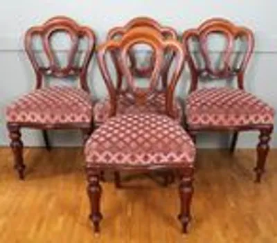 Set van 4 victoriaanse stoelen thumbnail 1