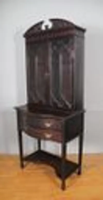 Victoriaans cabinet in Chippendale stijl thumbnail 4